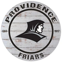 White Providence Friars 20'' x 20'' Indoor/Outdoor Weathered Circle Sign