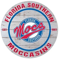 White Florida Southern Moccasins 20'' x 20'' Indoor/Outdoor Weathered Circle Sign