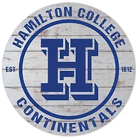 White Hamilton Continentals 20'' x 20'' Indoor/Outdoor Weathered Circle Sign