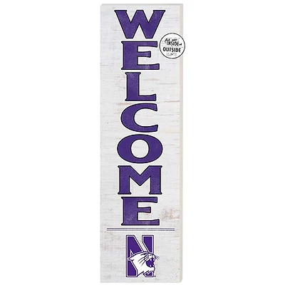 White Northwestern Wildcats 10'' x 35'' Indoor/Outdoor Welcome Sign