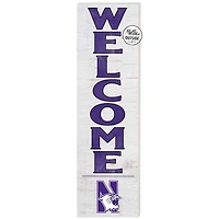 White Northwestern Wildcats 10'' x 35'' Indoor/Outdoor Welcome Sign