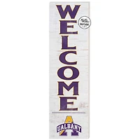 White UAlbany Great Danes 10'' x 35'' Indoor/Outdoor Welcome Sign