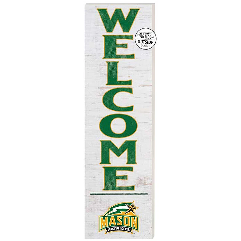 White George Mason Patriots 10'' x 35'' Indoor/Outdoor Welcome Sign