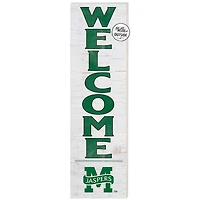 White Manhattan Jaspers 10'' x 35'' Indoor/Outdoor Welcome Sign