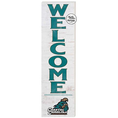 White Coastal Carolina Chanticleers 10'' x 35'' Indoor/Outdoor Welcome Sign