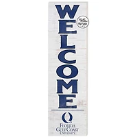 White Florida Gulf Coast Eagles 10'' x 35'' Indoor/Outdoor Welcome Sign