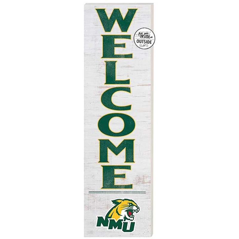 White Northern Michigan Wildcats 10'' x 35'' Indoor/Outdoor Welcome Sign