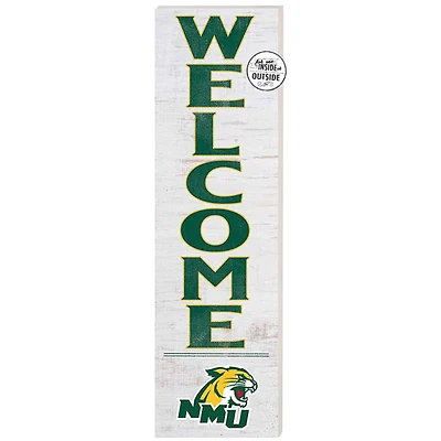 White Northern Michigan Wildcats 10'' x 35'' Indoor/Outdoor Welcome Sign