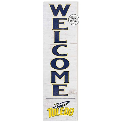 White Toledo Rockets 10'' x 35'' Indoor/Outdoor Welcome Sign