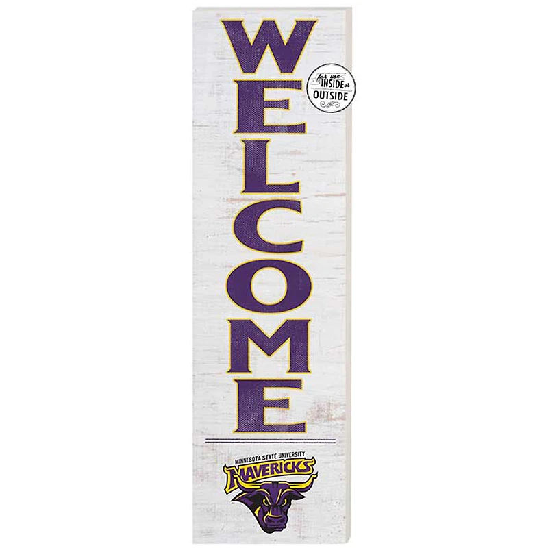 White Minnesota State Mavericks 10'' x 35'' Indoor/Outdoor Welcome Sign