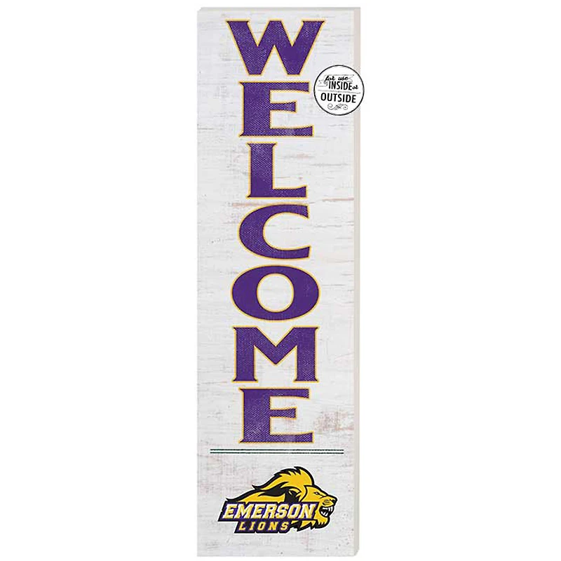 White Emerson College Lions 10'' x 35'' Indoor/Outdoor Welcome Sign