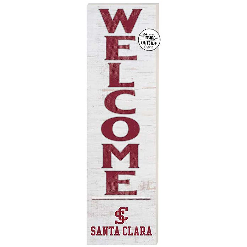 White Santa Clara Broncos 10'' x 35'' Indoor/Outdoor Welcome Sign