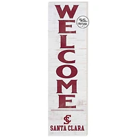 White Santa Clara Broncos 10'' x 35'' Indoor/Outdoor Welcome Sign