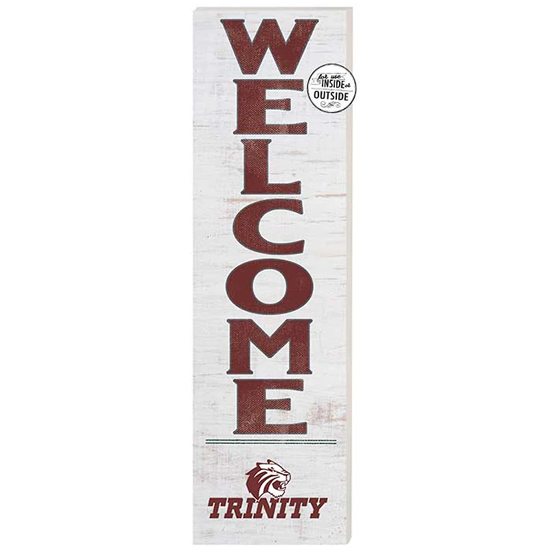 White Trinity Tigers 10'' x 35'' Indoor/Outdoor Welcome Sign