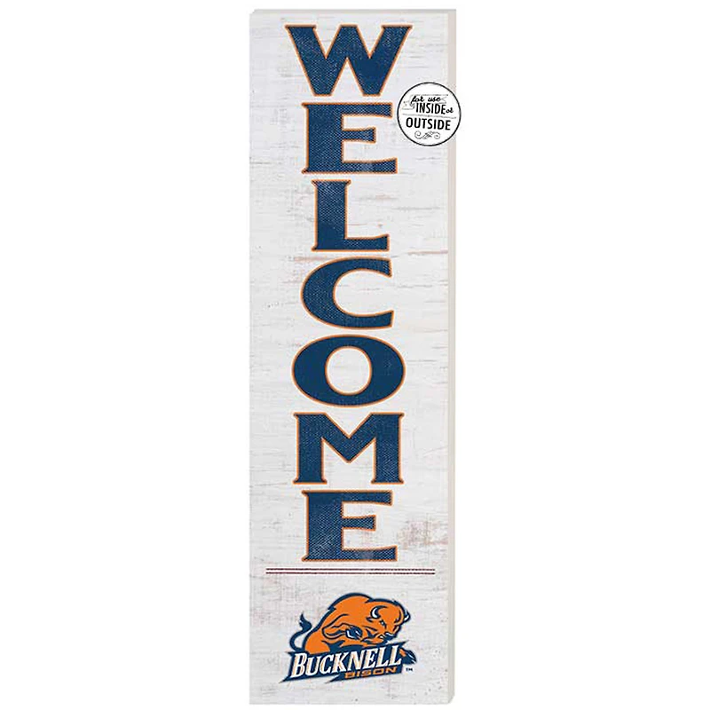 White Bucknell Bison 10'' x 35'' Indoor/Outdoor Welcome Sign