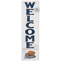 White Bucknell Bison 10'' x 35'' Indoor/Outdoor Welcome Sign