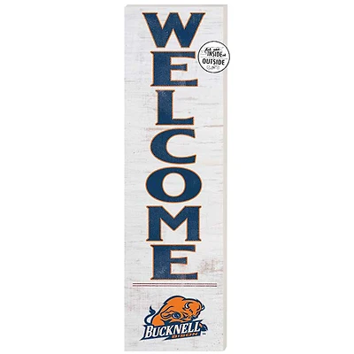 White Bucknell Bison 10'' x 35'' Indoor/Outdoor Welcome Sign