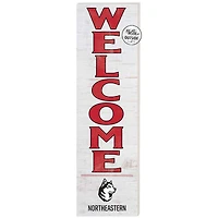 White Northeastern Huskies 10'' x 35'' Indoor/Outdoor Welcome Sign