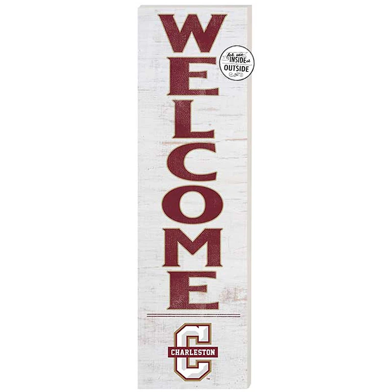 White Charleston Cougars 10'' x 35'' Indoor/Outdoor Welcome Sign