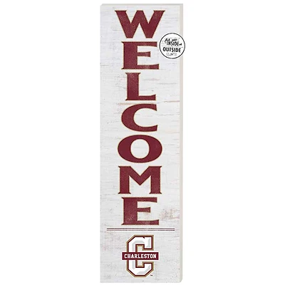 White Charleston Cougars 10'' x 35'' Indoor/Outdoor Welcome Sign