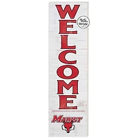 White Marist Red Foxes 10'' x 35'' Indoor/Outdoor Welcome Sign