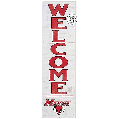 White Marist Red Foxes 10'' x 35'' Indoor/Outdoor Welcome Sign