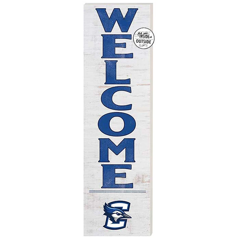 White Creighton Bluejays 10'' x 35'' Indoor/Outdoor Welcome Sign