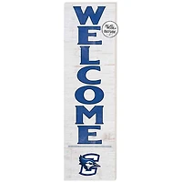White Creighton Bluejays 10'' x 35'' Indoor/Outdoor Welcome Sign