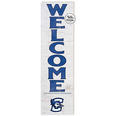 White Creighton Bluejays 10'' x 35'' Indoor/Outdoor Welcome Sign