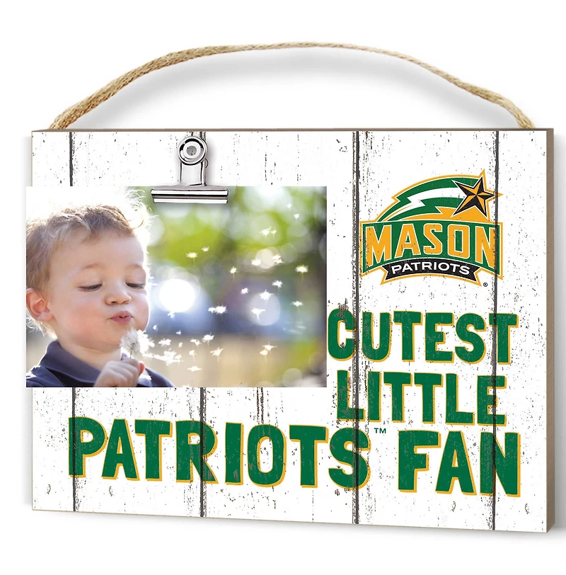 White George Mason Patriots 8'' x 10'' Cutest Little Weathered Logo Clip Photo Frame