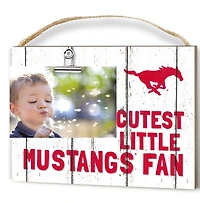 White SMU Mustangs 8'' x 10'' Cutest Little Weathered Logo Clip Photo Frame
