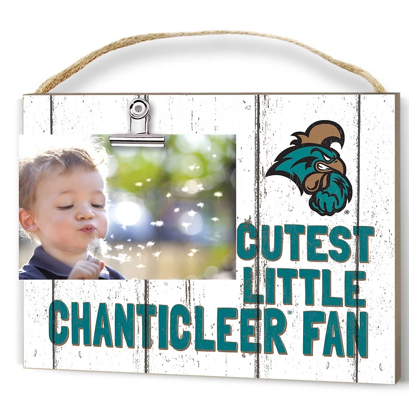 White Coastal Carolina Chanticleers 8'' x 10'' Cutest Little Weathered Logo Clip Photo Frame