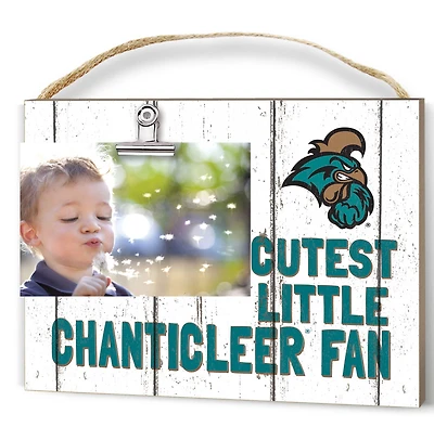 White Coastal Carolina Chanticleers 8'' x 10'' Cutest Little Weathered Logo Clip Photo Frame