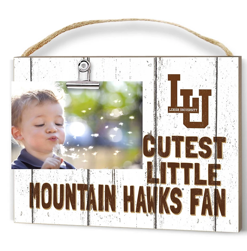 White Lehigh Mountain Hawks 8'' x 10'' Cutest Little Weathered Logo Clip Photo Frame