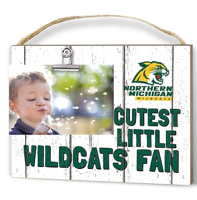 White Northern Michigan Wildcats 8'' x 10'' Cutest Little Weathered Logo Clip Photo Frame