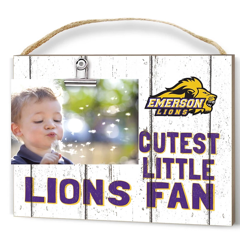 White Emerson College Lions 8'' x 10'' Cutest Little Weathered Logo Clip Photo Frame
