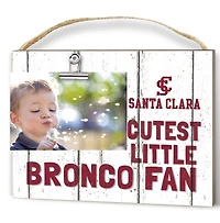 White Santa Clara Broncos 8'' x 10'' Cutest Little Weathered Logo Clip Photo Frame