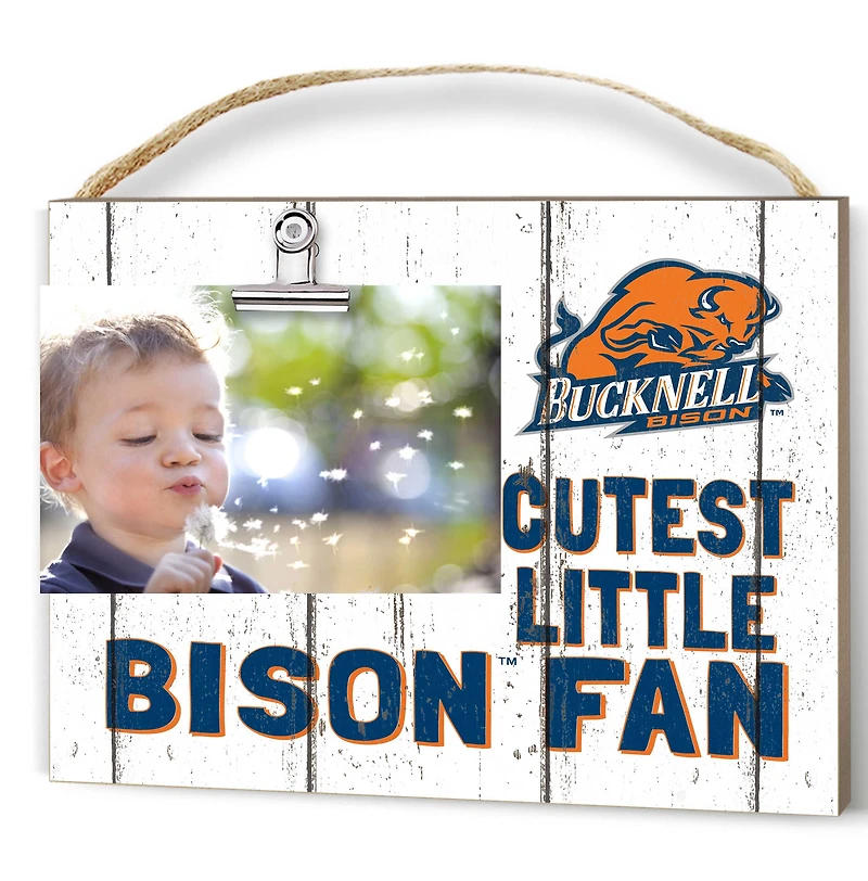 White Bucknell Bison 8'' x 10'' Cutest Little Weathered Logo Clip Photo Frame