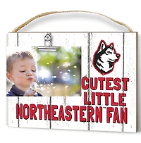 White Northeastern Huskies 8'' x 10'' Cutest Little Weathered Logo Clip Photo Frame