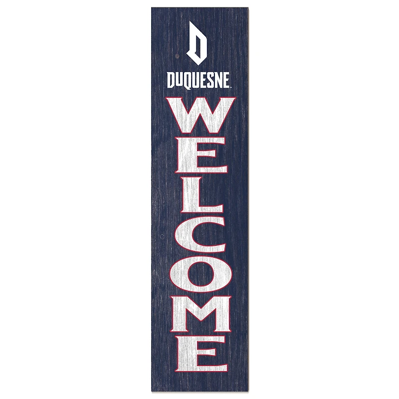 Duquesne Dukes 12'' x 48'' Welcome Outdoor Leaner