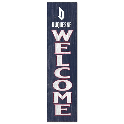 Duquesne Dukes 12'' x 48'' Welcome Outdoor Leaner