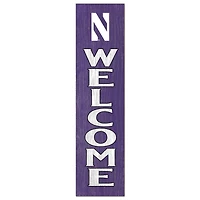 Northwestern Wildcats 12'' x 48'' Welcome Outdoor Leaner