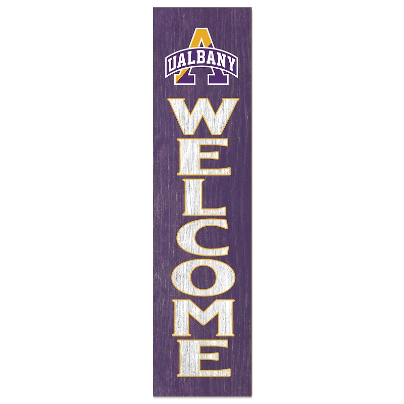 UAlbany Great Danes 12'' x 48'' Welcome Outdoor Leaner