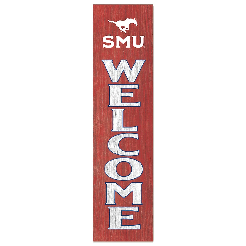 SMU Mustangs 12'' x 48'' Welcome Outdoor Leaner