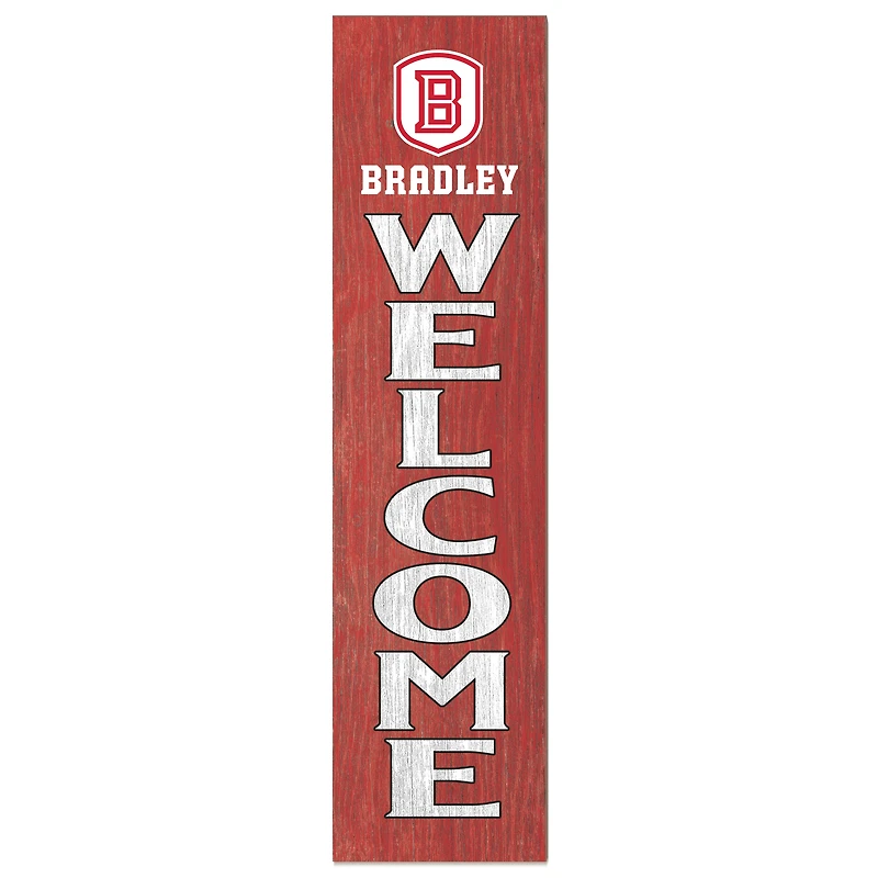 Bradley Braves 12'' x 48'' Welcome Outdoor Leaner