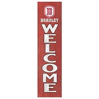Bradley Braves 12'' x 48'' Welcome Outdoor Leaner