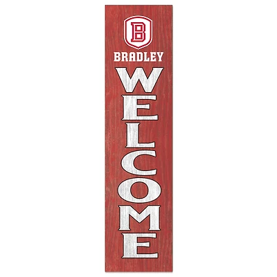 Bradley Braves 12'' x 48'' Welcome Outdoor Leaner
