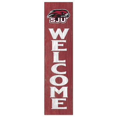 Saint Joseph's Hawks 12'' x 48'' Welcome Outdoor Leaner