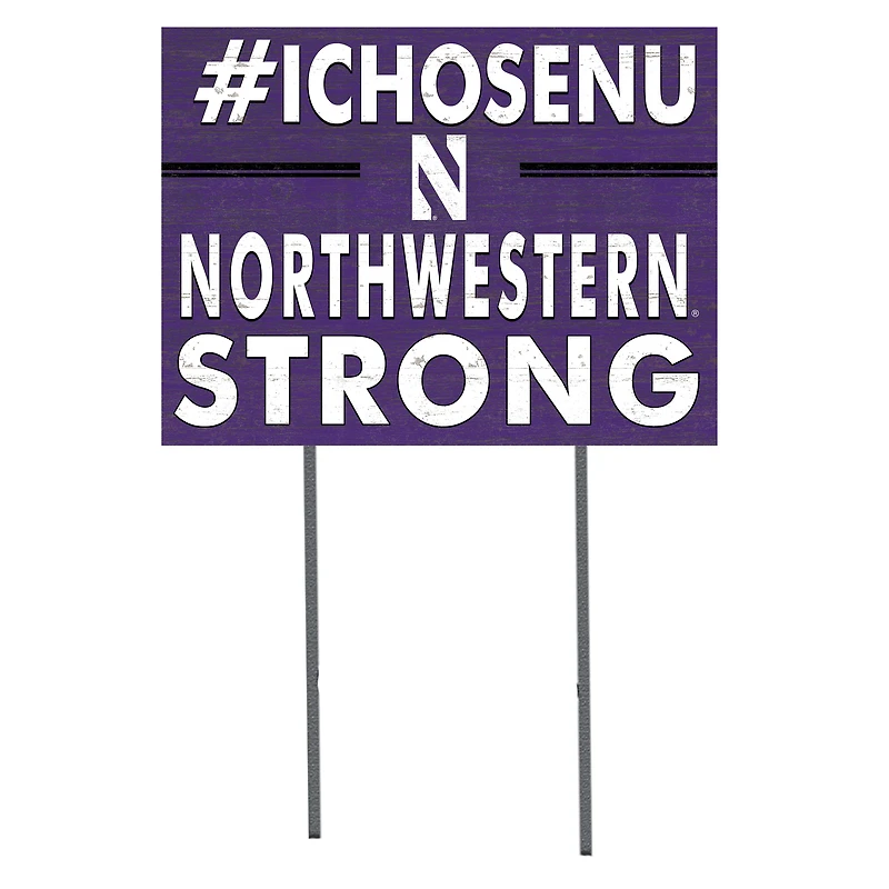 Northwestern Wildcats 18'' x 24'' I Chose Lawn Sign