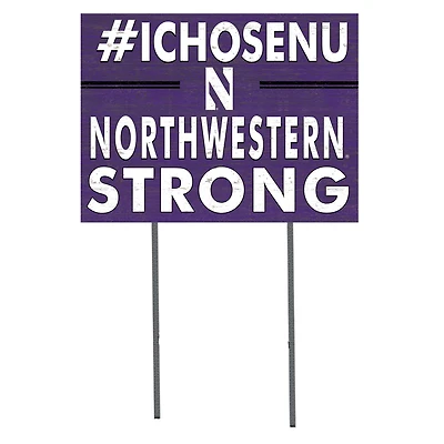 Northwestern Wildcats 18'' x 24'' I Chose Lawn Sign